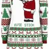 Brandfun Ugly Christmas Sweater "Elfie Stick" Medium-lengte Jurk Meerkleurig Van Ugly Christmas Sweater