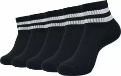 "Sporty Half-Cuff Logo Socks 5-Pack" Sokken Zwart Van Urban Classics
