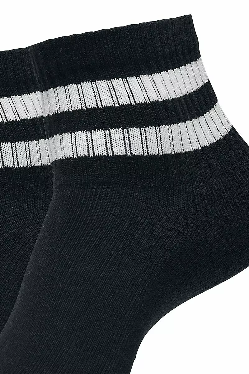 "Sporty Half-Cuff Logo Socks 5-Pack" Sokken Zwart Van Urban Classics - Afbeelding 2