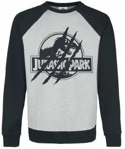 "Attacked" Sweatshirts Grijs Gemêleerd-zwart Van Jurassic Park