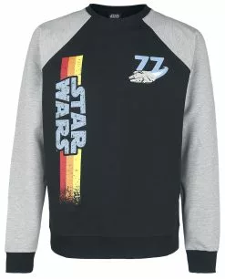 "Retro - 77" Sweatshirts Zwart/grijs Gemêleerd Van Star Wars