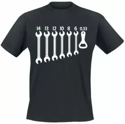 Brandfun Tool For The Job "Bottle Opener" T-shirt Zwart Van Tool For The Job