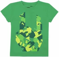 "Kids T-shirt Met Camouflage Rock Hand" T-shirt Groen Van EMP Stage Collection