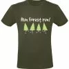 Brandfun Slogans "Run, Forest, Run!" T-shirt Kaki Van Slogans