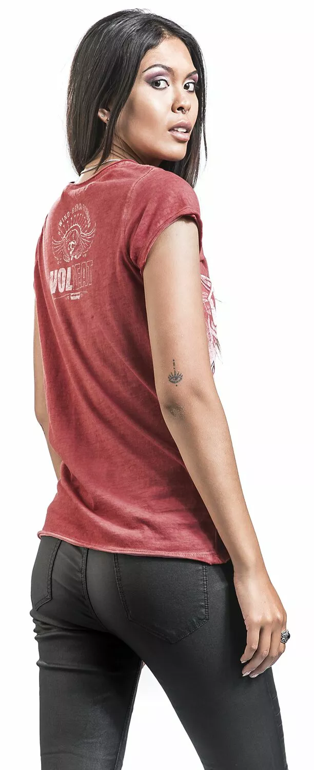 "Denmark" T-shirt Rood Van Volbeat - Afbeelding 5