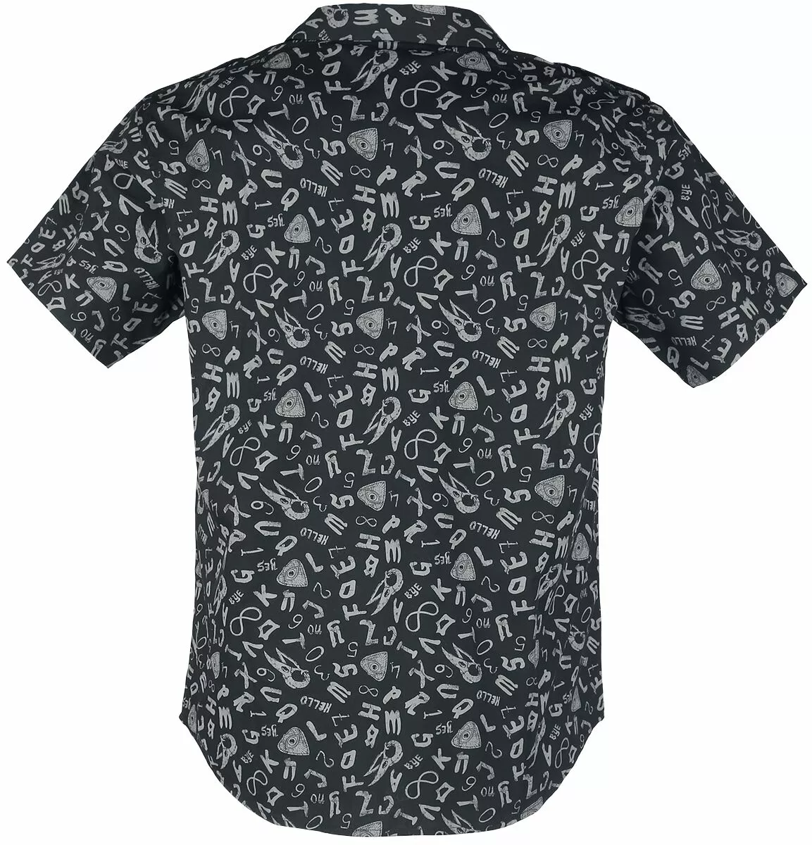 "Short Sleeve Shirt With Symbols" Shirt Met Korte Mouwen Zwart Van Gothicana By EMP - Afbeelding 2