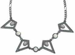 "Triangle" Halsketting Zilverkleurig Van Black Premium By EMP