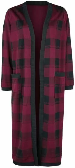 "Checked Cardigan" Cardigan Zwart Van RED By EMP