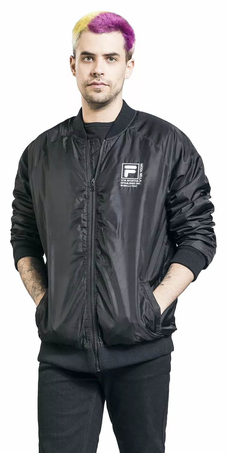 "RAAM Light Weight Bomber Jacket" Bomberjack Zwart Van Fila - Afbeelding 5