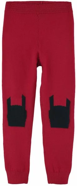"Kids Legging Met Rock Handjes Op De Knieën" Leggings Rood Van EMP Basic Collection