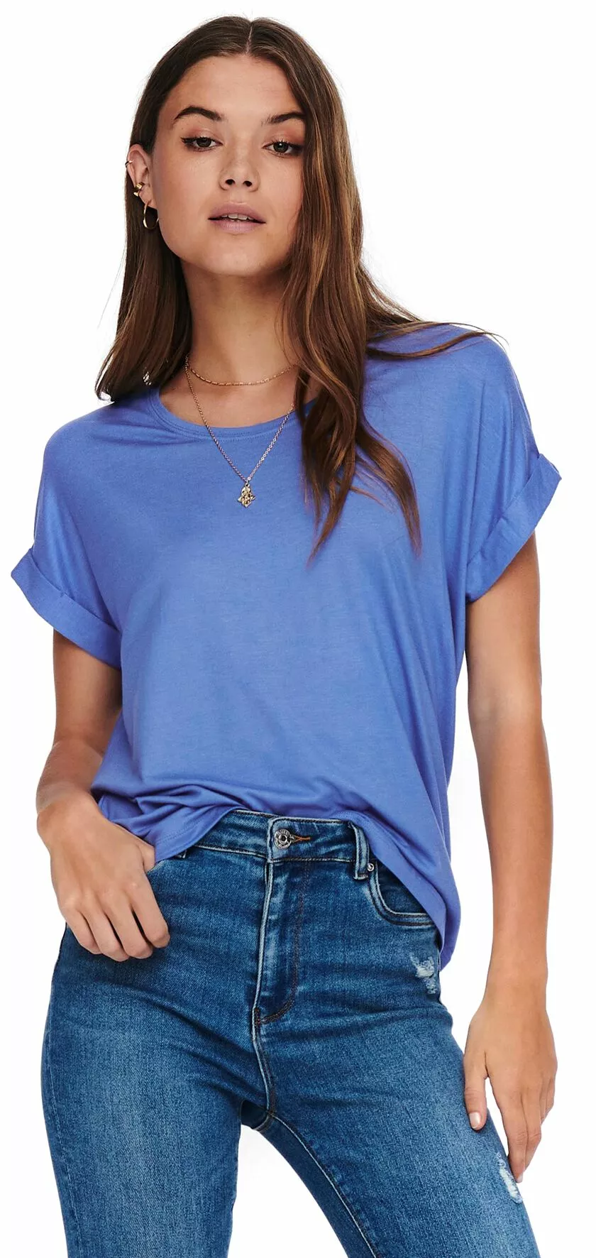 "Moster O-Neck Top" T-shirt Lichtblauw Van Only - Afbeelding 4