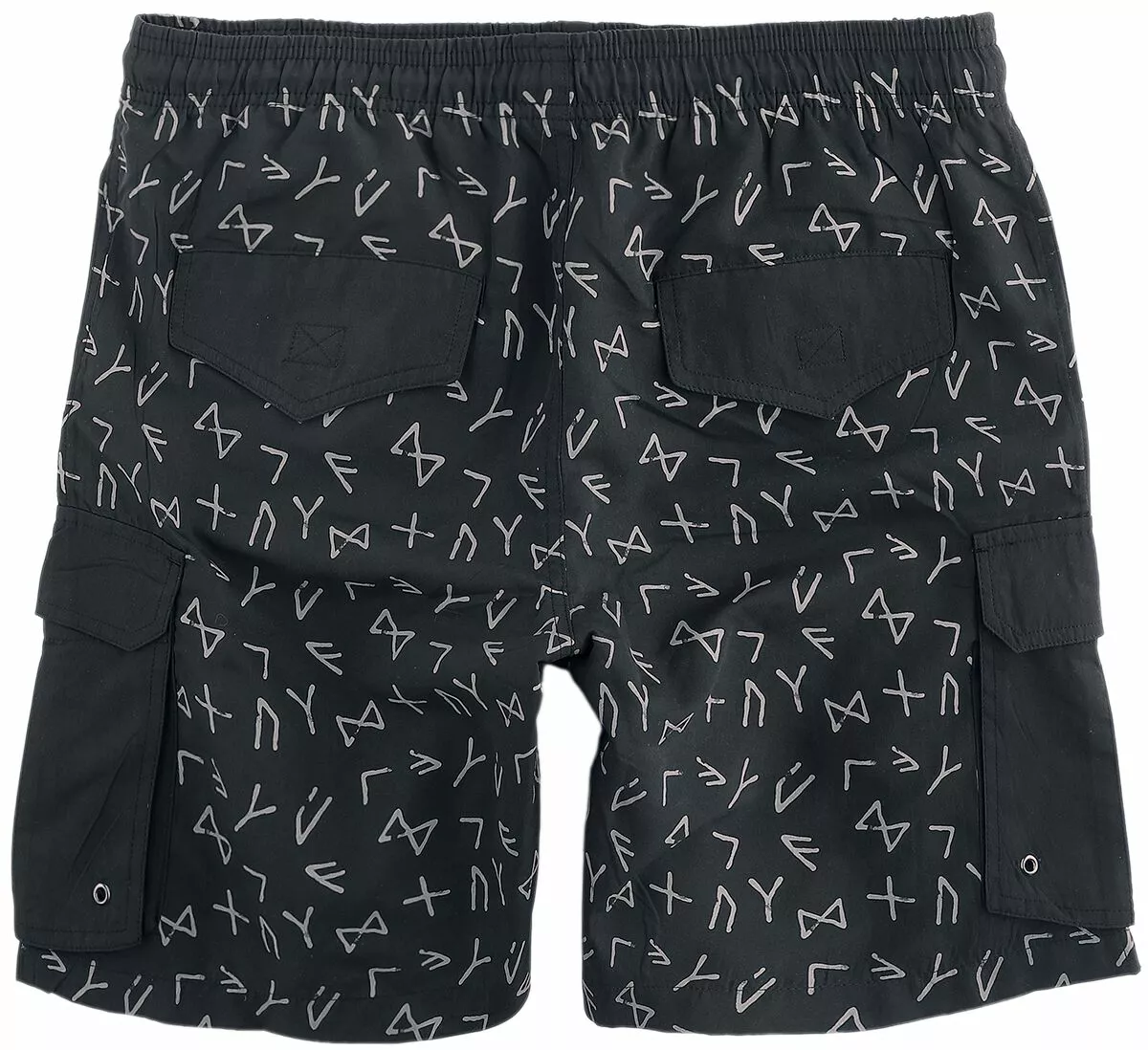"Swimshorts With Rune Pattern" Zwembroek Grijs Van Black Premium By EMP - Afbeelding 2