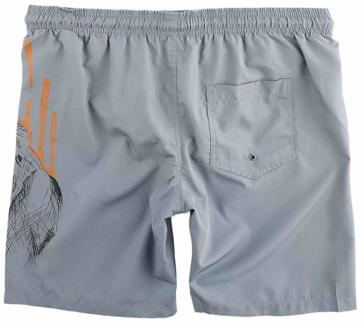 "Swimshorts With Gorilla Print" Zwembroek Grijs Van RED By EMP - Afbeelding 2