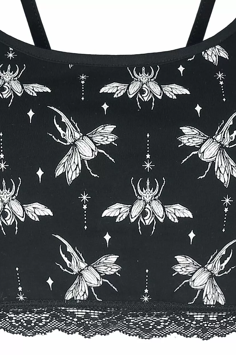 "Bustier Met Vliegende Kevers" Bustier Zwart Van Gothicana By EMP - Afbeelding 3