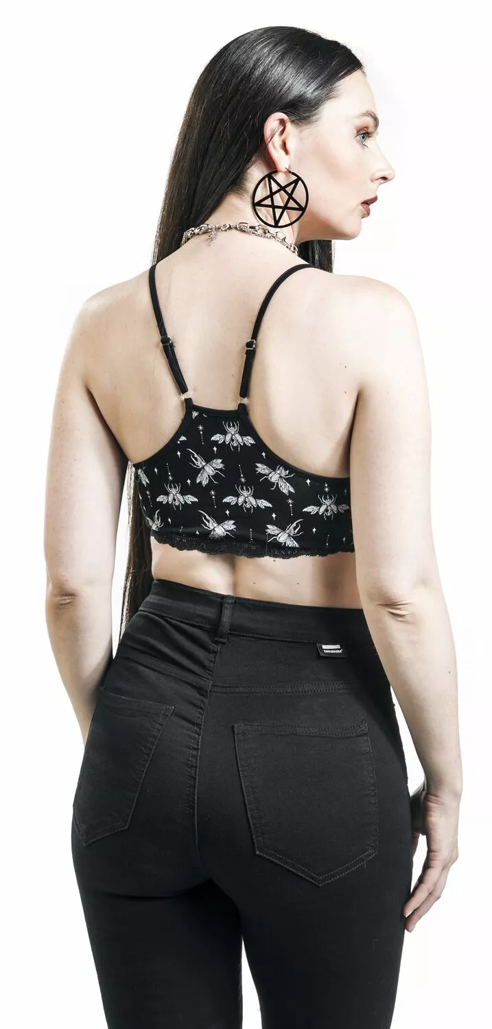 "Bustier Met Vliegende Kevers" Bustier Zwart Van Gothicana By EMP - Afbeelding 5