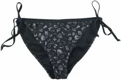 "Bikini Bottoms With Occult Symbols" Bikini Slip Zwart Van Gothicana By EMP