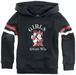 "Kids - Alwys Win" Trui Met Capuchon Zwart Van Mickey & Minnie Mouse