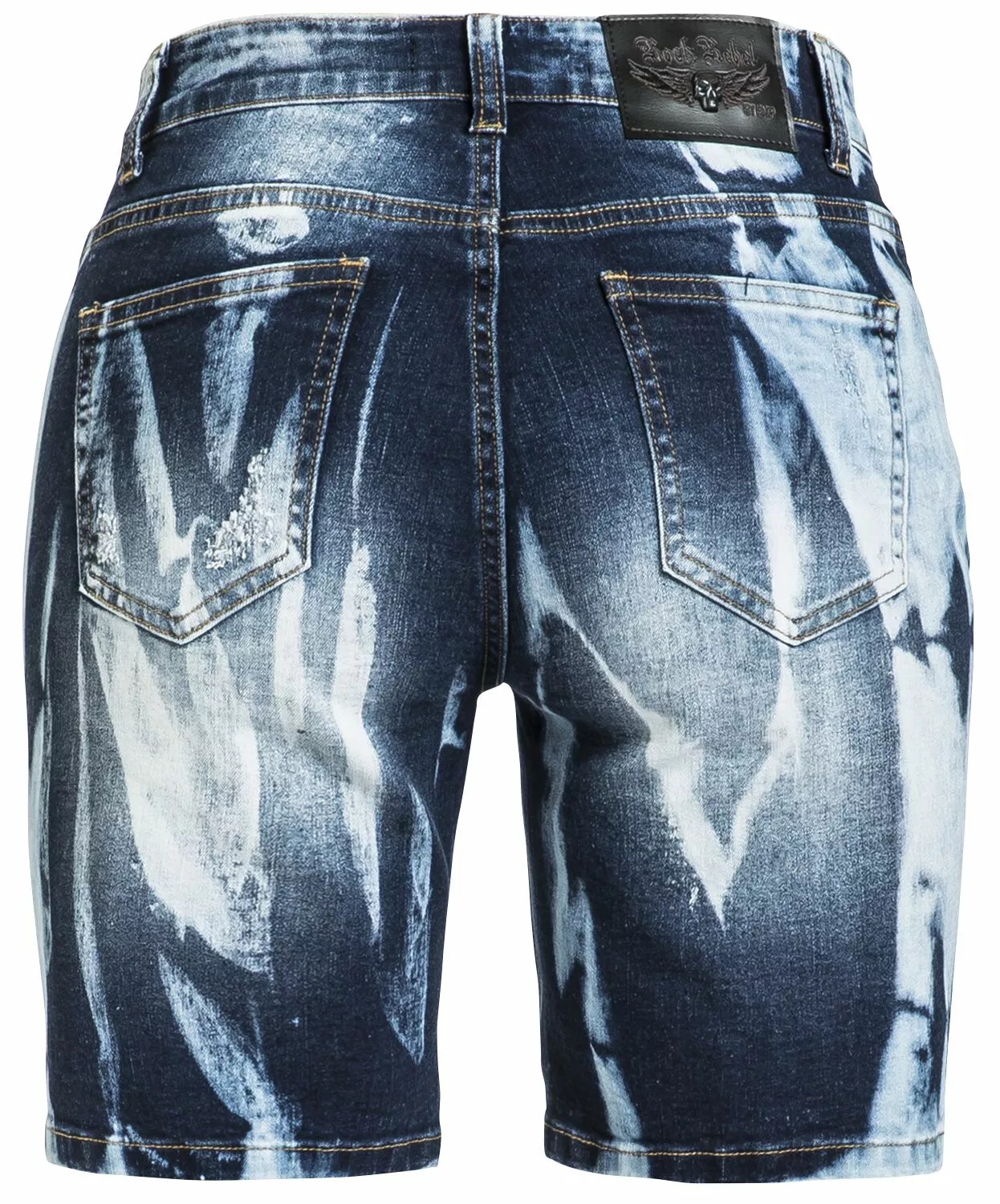 "Korte Broek Met Krachtige Wash" Korte Broek Blauw Van Rock Rebel By EMP - Afbeelding 2