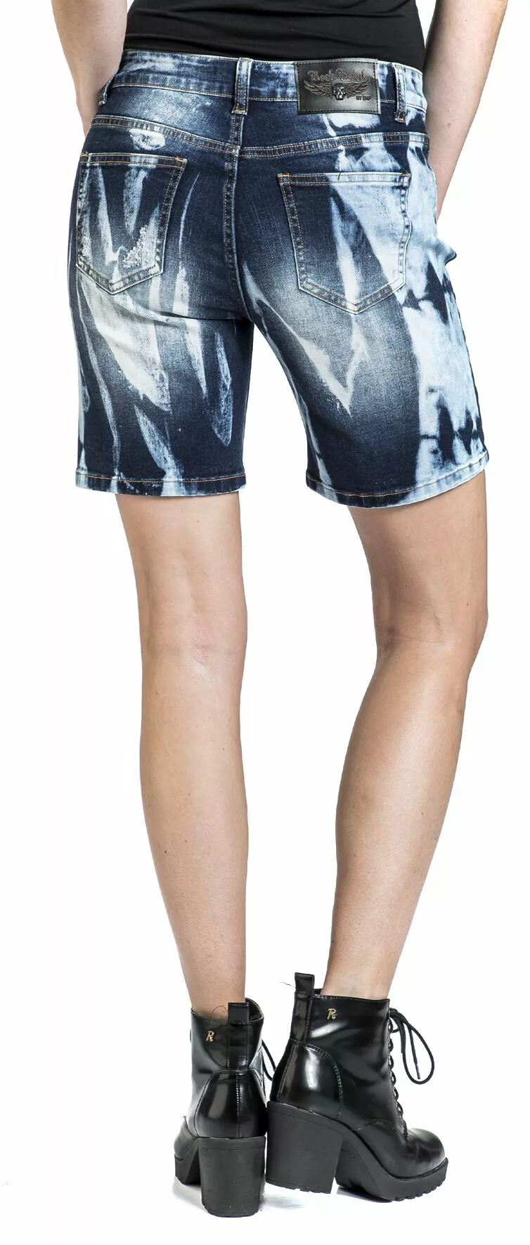 "Korte Broek Met Krachtige Wash" Korte Broek Blauw Van Rock Rebel By EMP - Afbeelding 6