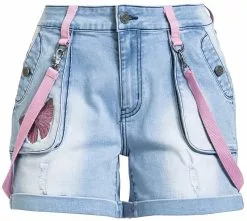 "Shorts With Butterflies" Korte Broek Blauw Van Full Volume By EMP