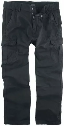 "Straight Leg Cargo Trousers" Cargobroeken Zwart Van Urban Classics