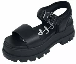 "Jojo" Sandaal Zwart Van Buffalo