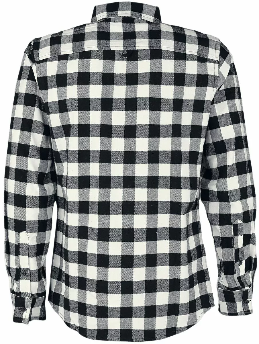 "Geruit Shirt" Flanellen Overhemd Zwart-wit Van RED By EMP - Afbeelding 2