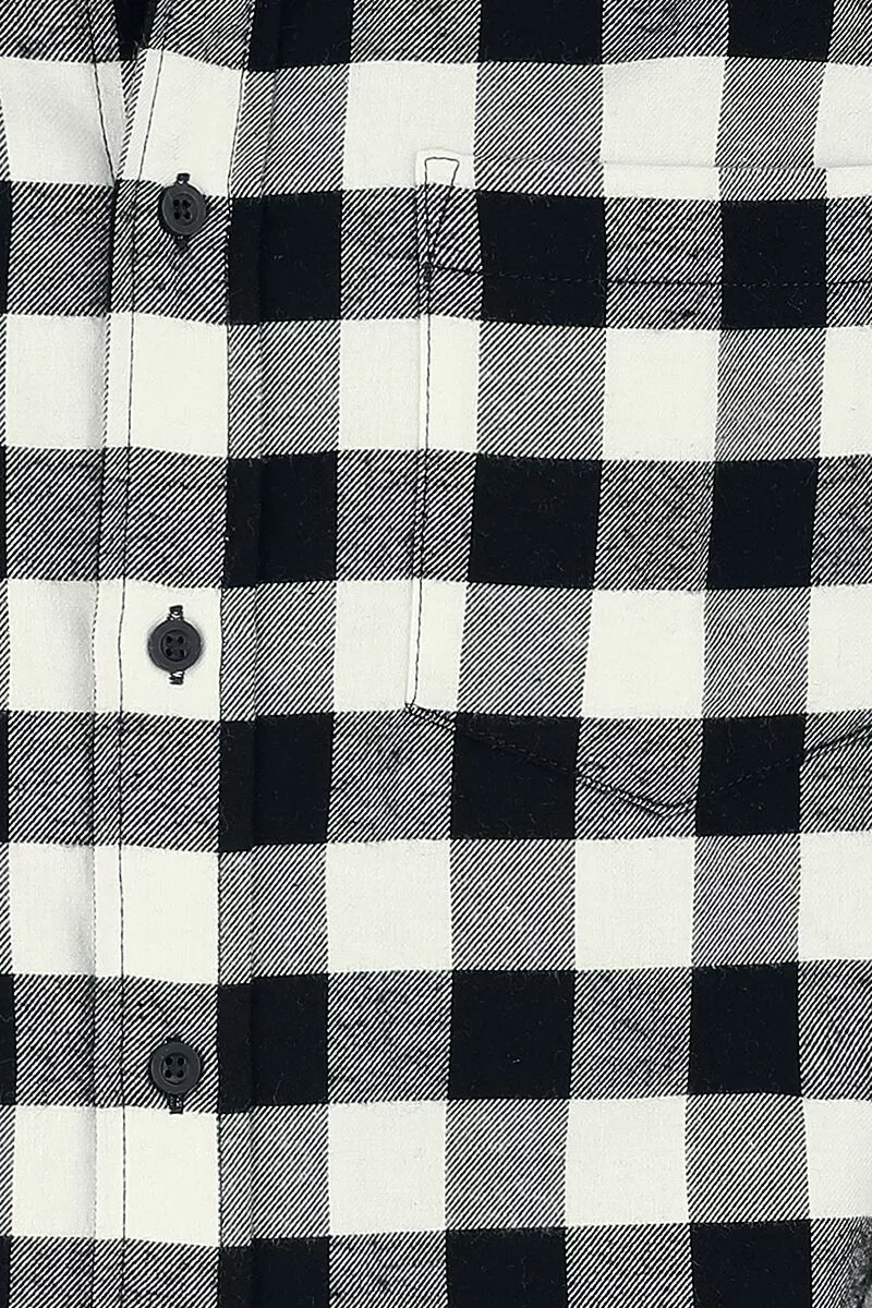 "Geruit Shirt" Flanellen Overhemd Zwart-wit Van RED By EMP - Afbeelding 3