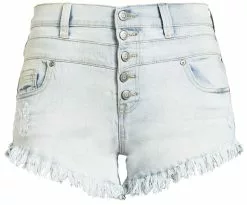 "Shorts With Distressed Effects" Hot Pants Lichtblauw Van RED By EMP