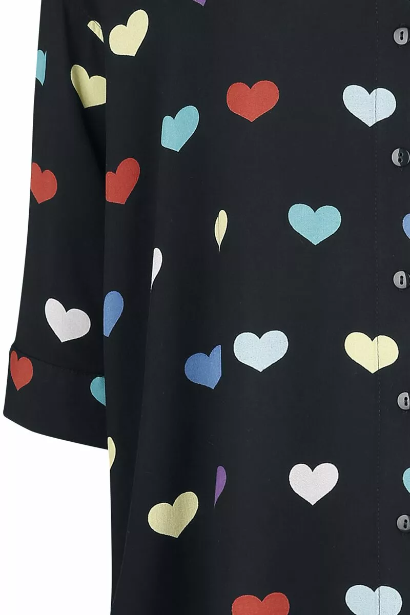 "Mimi Oversized Shirt" Longsleeve Meerkleurig Van Hell Bunny - Afbeelding 3