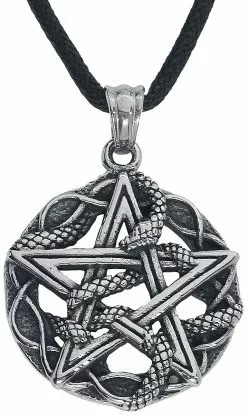 "Snake Pentagram" Halsketting Zilverkleurig Van EtNox Hard And Heavy