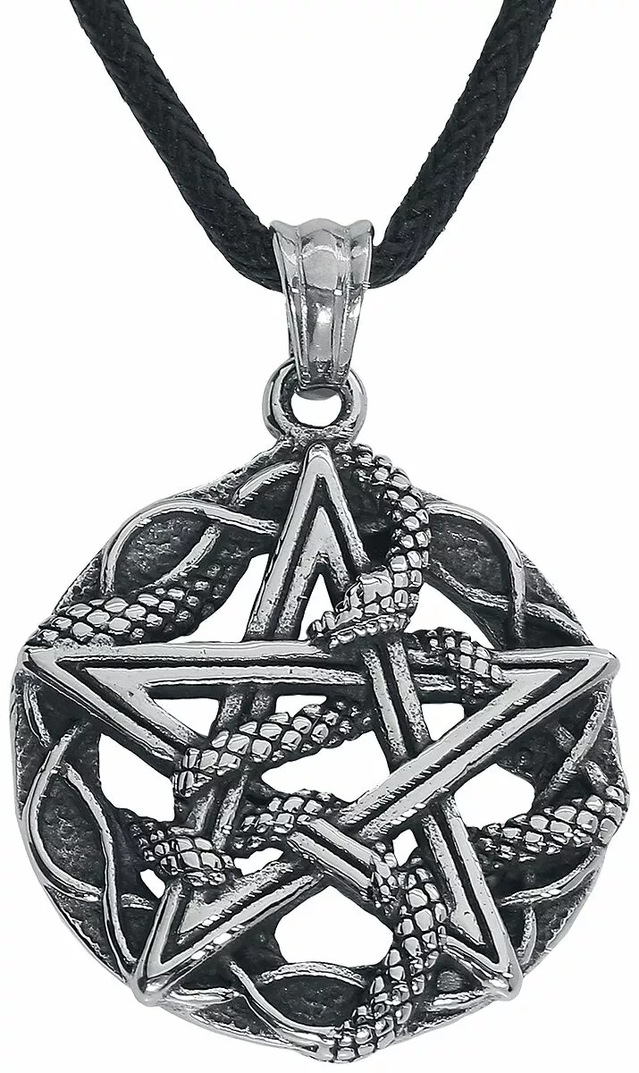 "Snake Pentagram" Halsketting Zilverkleurig Van EtNox Hard And Heavy