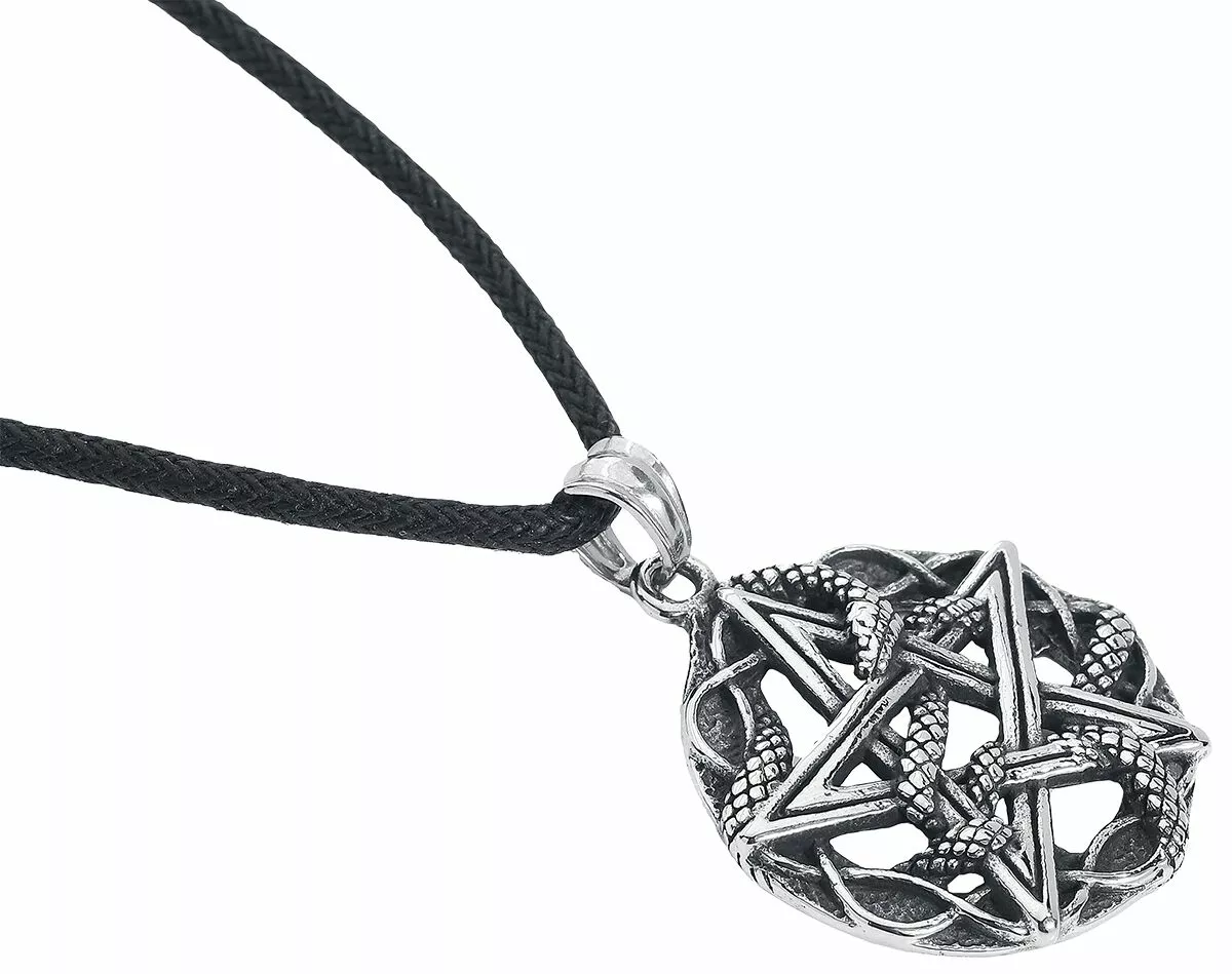 "Snake Pentagram" Halsketting Zilverkleurig Van EtNox Hard And Heavy - Afbeelding 2