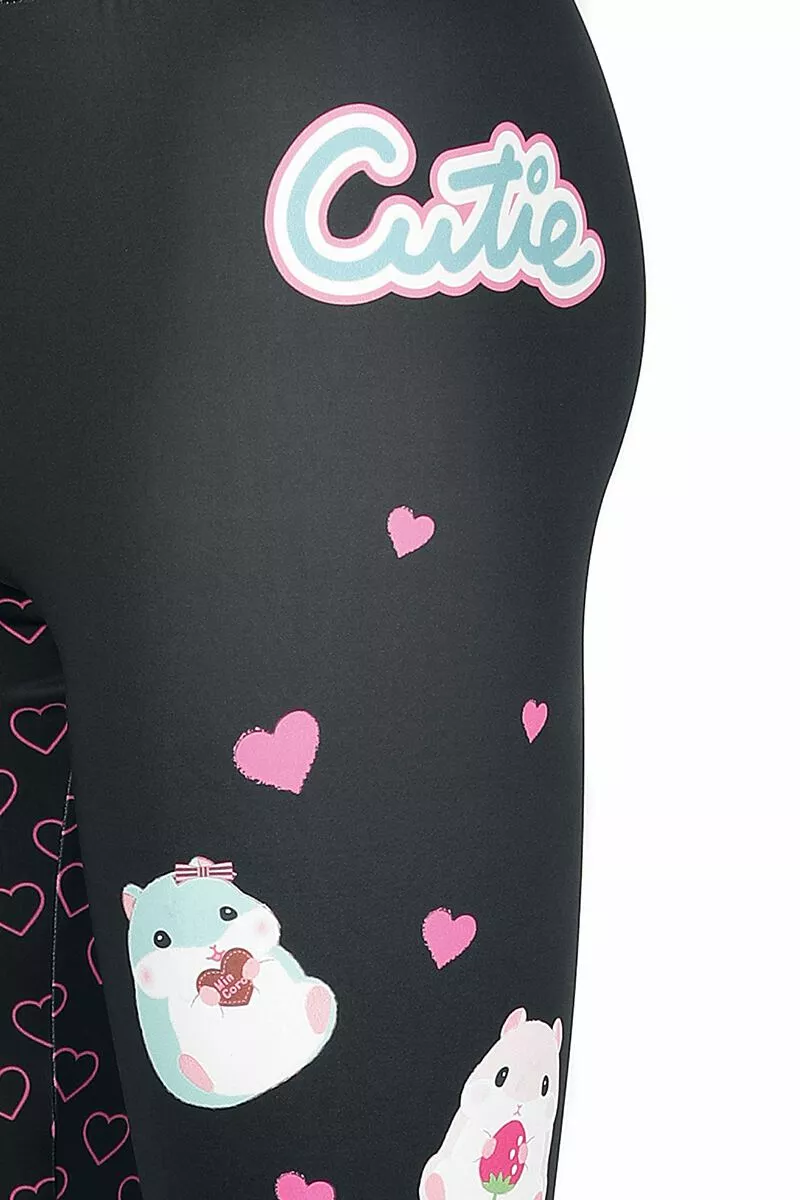 "Coroham Cutie" Leggings Zwart Van Amufun - Afbeelding 4