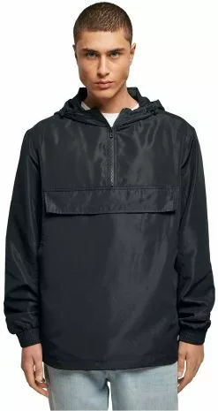 "Recycled Basic Pull-Over Jacket" Windbreaker Zwart Van Urban Classics