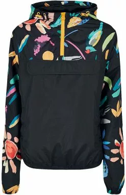 "Ladies Mixed Pull Over Jacket" Windbreaker Meerkleurig Van Urban Classics