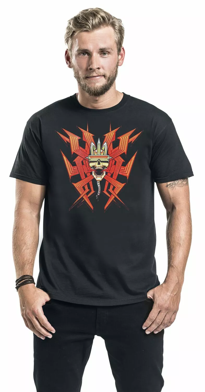 "Eternal - Mask" T-shirt Zwart Van Doom - Afbeelding 3