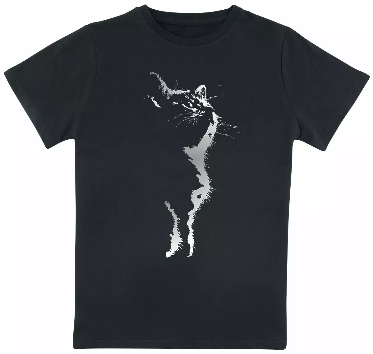 Brandfun Tierisch "Kids - Cat Silhouette" T-shirt Zwart Van Tierisch