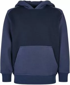 "Boys 2-Tone Fake Raglan Hoodie" Trui Met Capuchon Blauw-donkerblauw Van Urban Classics