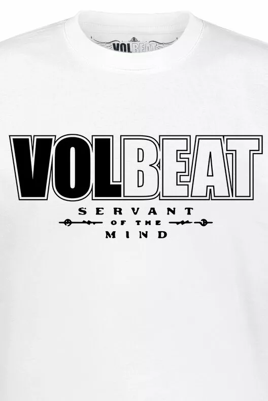 "Servant Of The Mind Logo" T-shirt Wit Van Volbeat - Afbeelding 2