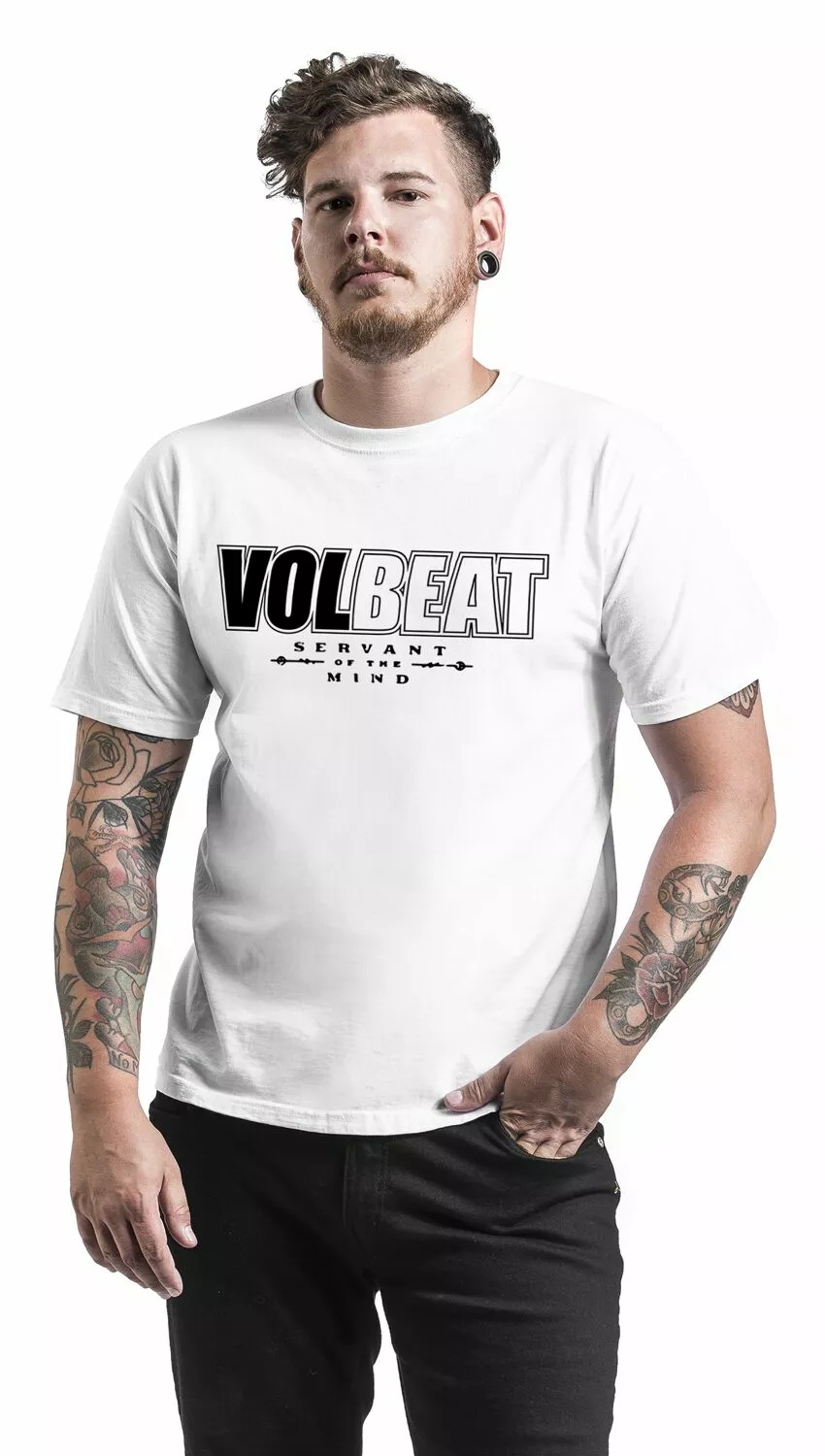 "Servant Of The Mind Logo" T-shirt Wit Van Volbeat - Afbeelding 4