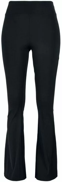"Ladies’ Recycled High-waist Flared Leggings" Leggings Zwart Van Urban Classics