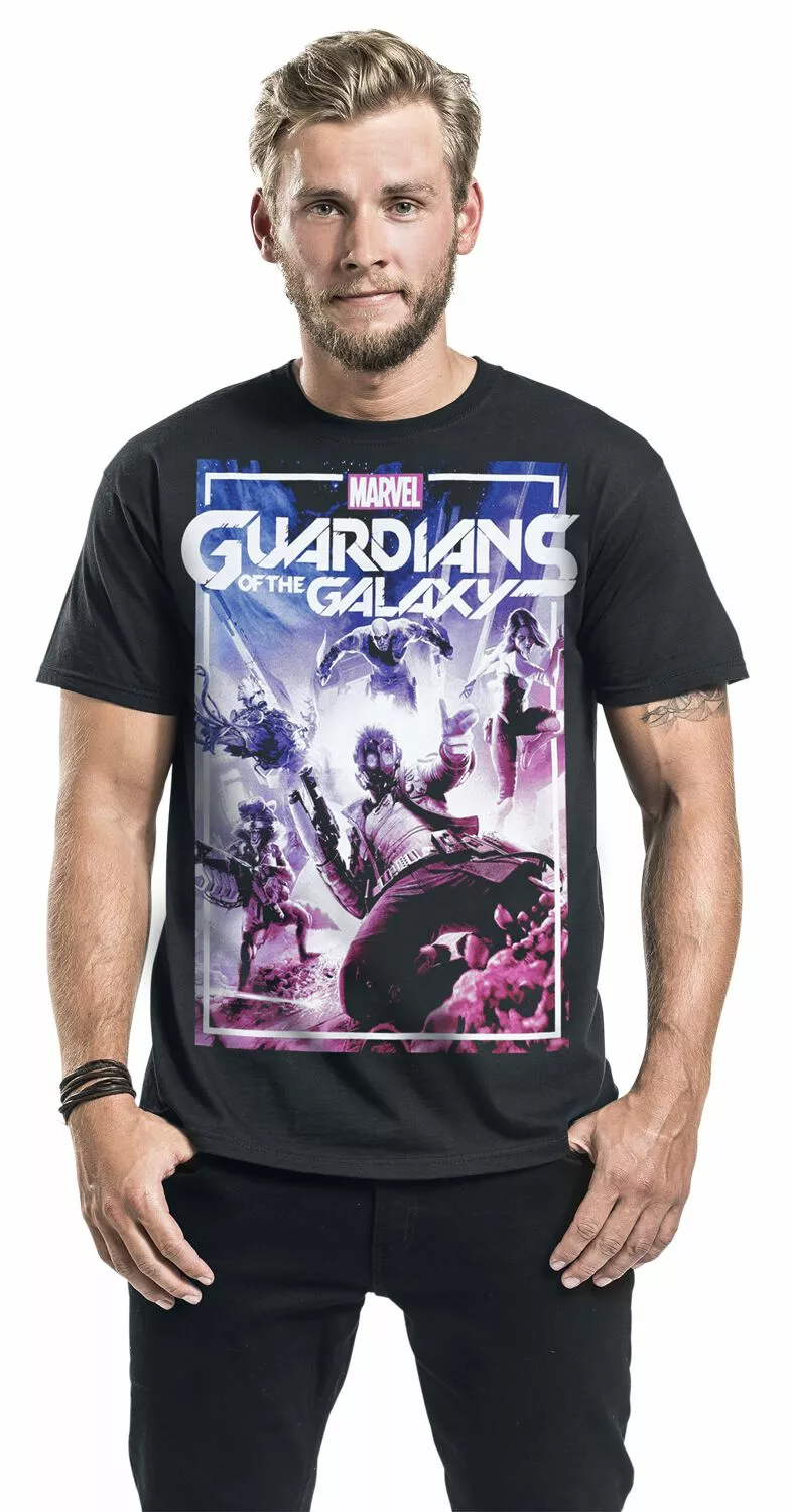 "Guardians Of The Galaxy - Game" T-shirt Zwart Van Guardians Of The Galaxy - Afbeelding 3