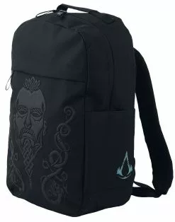 "Valhalla - Black Screen Printed Backpack" Rugtas Zwart Van Assassin's Creed