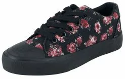 "Kids Sneakers Met Bloemenprint" Sneakers Voor Kinderen Zwart Van Rock Rebel By EMP