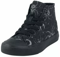 "Kids' Sneakers Met Spinnen En Manen" Sneakers Voor Kinderen Zwart Van Gothicana By EMP