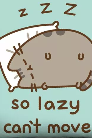 "So Lazy Can't Move" Kussens Meerkleurig Van Pusheen - Afbeelding 2