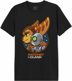 "Ratchet And Clank Rift Apart Hero" T-shirt Zwart