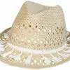 "Straw Hat With Tassels" Hoed Beige Van RED By EMP