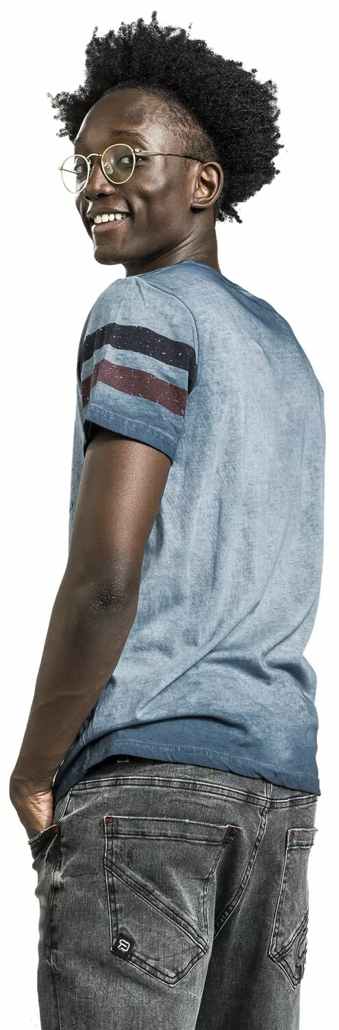 "Men T-shirt Comfort Fit" T-shirt Blauw Van GoodYear - Afbeelding 5